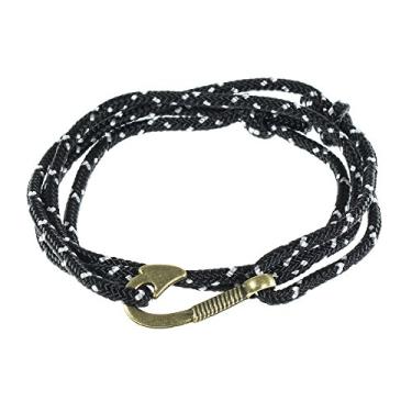 Imagem de West Coast Paracord Pulseiras femininas ajustáveis com âncora náutica e gancho de peixe – feitas de corda de nylon
