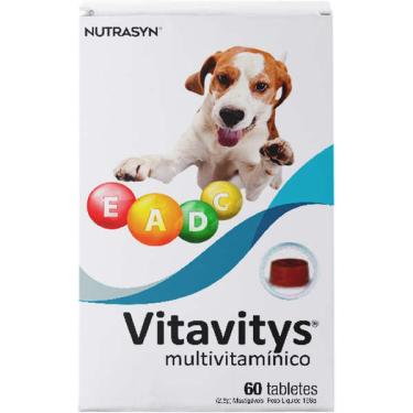 Imagem de Suplemento Vitamínico Nutrasyn Vitavitys Multivitamínico para Cães - 60 Tabletes.