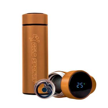 Imagem de Garrafa Térmica Aço Inoxidável Gold Sports SmartII-Com led Digital de tempratura Infusor de Chá-Unissex