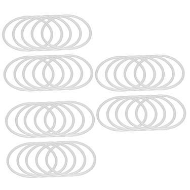 Imagem de ABOOFAN 36 Peças Anéis De Chaveiro Para Artesanato Aros De Artesanato Guirlanda De Ouro Aros Para o Sonho Acessórios De Basquete Argolas Anéis De Macramê Festão Branco Adulto Anel De Arame