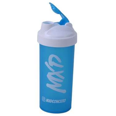 Imagem de Coqueteleira Shakeira Shaker MXD Conceito Academia Treino Hidratação Clássica Peneira 700ML (Azul/Branco)