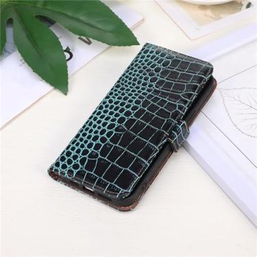 Imagem de Capa carteira de couro camada para Samsung Galaxy S23 S22 S21 S20 Note20 Ultra Plus Padrão Capa magnética flip, verde, para S20 Plus