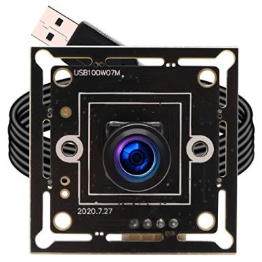 Imagem de ELP Módulo de câmera USB super mini 720p grande angular com lente M7 de 100 graus Megapixel HD OV9712 placa de webcam integrada para computador USB2.0 UVC Video PC Módulo de câmera Opencv, com cabo de