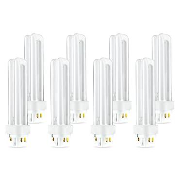 Imagem de (pacote com 8) PLC-18W 850, 4 pinos G24q-2, tubo duplo de 18 watts, lâmpada fluorescente compacta, substitui Sylvania CF18DD/E/850 e Philips - PL-C 18W/850/4P/ALTO