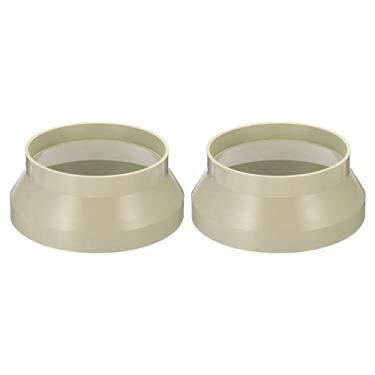Imagem de PATIKIL Conector redutor de duto de 20 cm a 15 cm, pacote com 2 tubos de ventilação de resfriamento de aquecimento resistente ao fogo Adaptador de encaixe de tubo para sistema de ventilação, bege
