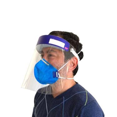 Imagem de Mascara de Proteçao Face Shield Azul U-hu - Microdont