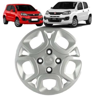 Imagem de 1 Calota Uno Attractive 2011 Aro 14 Polegadas Parafuso Cubo Baixo Grid