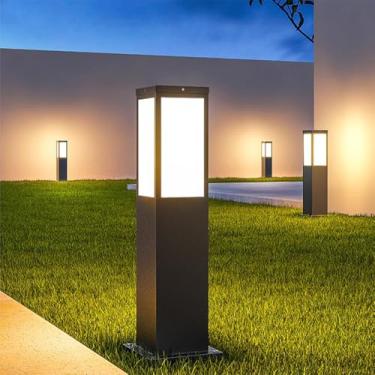 Imagem de Lâmpada de gramado solar ao ar livre contemporânea à prova d 'água Villa Jardim Pátio Bairro Residencial Bairros Lâmpada de gramado (Estilo 36 H40CM Solar 1PCS)