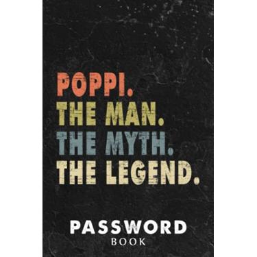Imagem de Password book Mens Poppie Bear Nice Gift For Father's Day The Man Myth Legend Good: Xmas,Halloween,2021,2022,Christmas Gifts,Thanksgiving,Small password notebook,Password book mini