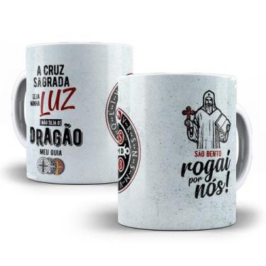 Imagem de Caneca São Bento Católica Gospel Porcelana Personalizada - Tio da Cane