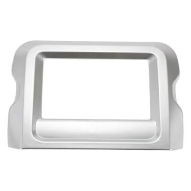 Imagem de REPAIROCK 1 peça de painel de navegação GPS capa de acabamento para Jeep Wrangler JL JLU 18-24 para Jeep Gladiator JT 2 portas 4 portas painel de controle central 7 polegadas guarnição ABS tom prata