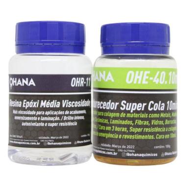 Imagem de Resina Epóxi Super Cola 10 Min Para Madeira E Ceramica 200G