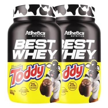Imagem de 2 Suplemento Best Whey Isolado Hidro Toddy 900G - Atlhetica - Atlhetic