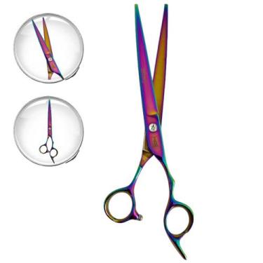 Imagem de Tesoura Para Cortar Cabelo Mofashi Fio Laser 7.0 Polegadas,  Furtacor