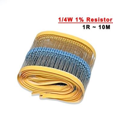 Imagem de Resistor De Filme De Metal 100PCS 1/4W 1% Precisão 1R a 22M Ohm 100R 2