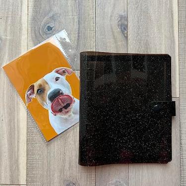 Imagem de SMILE&WAVE Álbum De Fotos 4X6 - Caderno Com 6 Argolas E Glitter, Fichário 10 Capas 4 X 6, Comporta 20 (4X6, Chocolate Amargo)