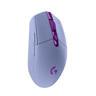 Imagem de Logitech G Mouse para jogos sem fio LightSPEED 305, sensor Hero 12K, 12.000 DPI, leve, 6 botões programáveis, vida útil da bateria de 250h, memória integrada, PC/Mac - lilás