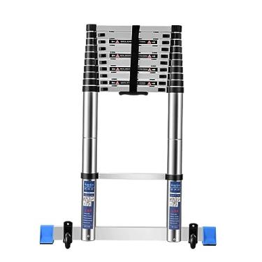 Imagem de Escada telescópica de 3,2 m, escada telescópica de alumínio com pés antiderrapantes, escada de extensão portátil para trabalho doméstico e ao ar livre, capacidade de 150 kg (tamanho