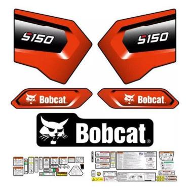 Imagem de Adesivos Faixa Mini Carregadeira Bobcat S150 2020 Etiquetas