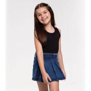 Imagem de Regata Básica Infantil Feminina Trick Nick Preto, 8, Preto