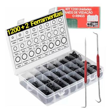 Imagem de 1200 Borracha Anel De Vedação O-ring Maleta + 2 Ferramentas - BBACOMER