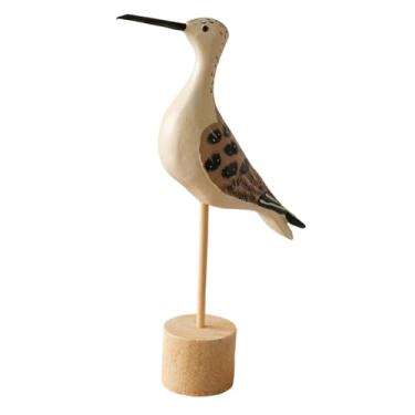 Imagem de Fenteer Estatueta de pássaro marinho, peça central de mesa com base estável, ornamento de mesa náutico, estátua de pássaro marinho para lareira, prateleira, Padrão de Pontos