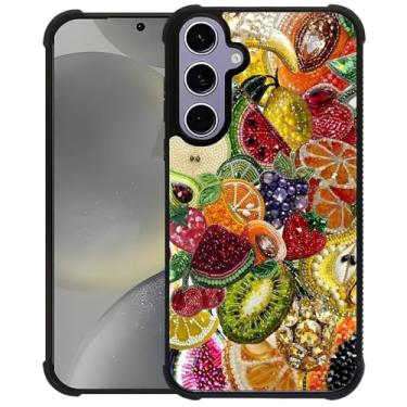Imagem de DAIZAG Capa para Samsung Galaxy S24/S25, capa protetora antiderrapante com absorção de choque de quatro cantos para meninas e meninos - colagem de contas de frutas