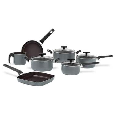 Imagem de Jogo De Panelas 7 Peças Ceramic Life Preserve Cinza - Brinox