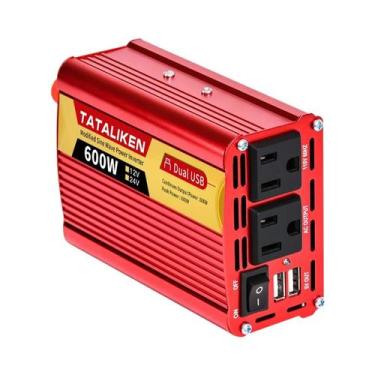 Imagem de Inversor Portátil 12V 24V 600W 1500W 2000W 2500W Com Tomada Universal 