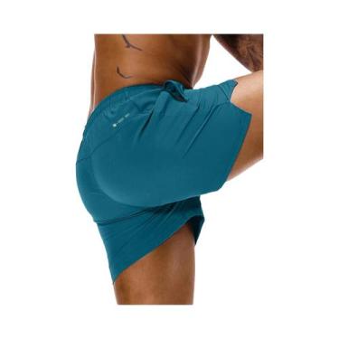 Imagem de Shorts de Corrida Masculino com Secagem Rápida - Bolsos com Zíper e Co