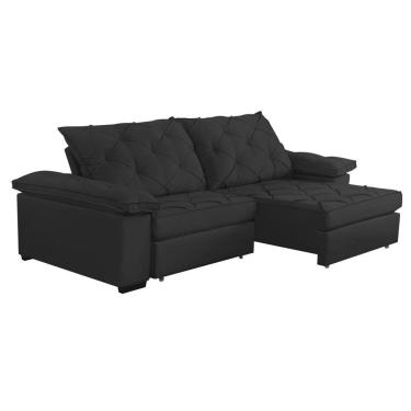 Imagem de Sofá Retrátil E Reclinável 2,40m Clara | Conforto Premium E Design Elegante Grafite