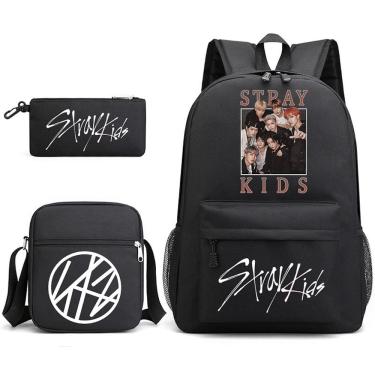 Imagem de Conjunto de mochilas Straykids Anime School, 3 peças com bolsa de ombro