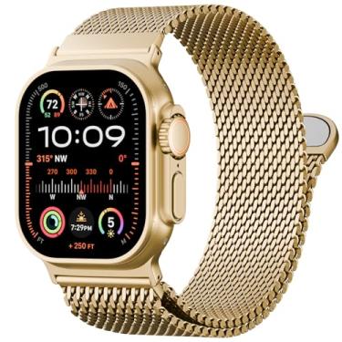 Imagem de TRA Pulseira milanesa compatível com Apple Watch séries 11, 10, 9, 8, 7, 6, 5, 4, 3, 2 e 1 de 49 mm, 46 mm, 45 mm, 44 mm e 42 mm, ultra SE