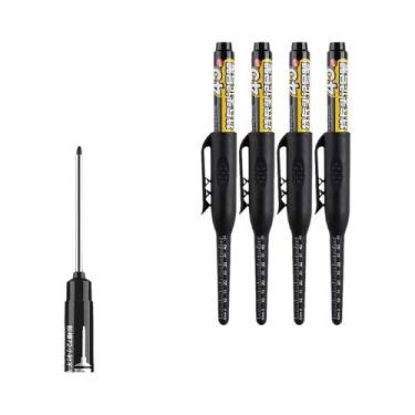 Imagem de Conjunto De Canetas Marcadoras Para Carpinteiro Com Ponta Longa De 45m