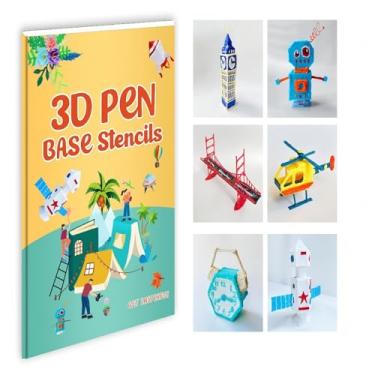 Imagem de Livro de desenho com impressão de caneta 3D, JAREES 2026, reutilizável, 65 padrões originais, pintura, grafite, livro com uma placa transparente, papel grosso de arte 3D para presente DIY