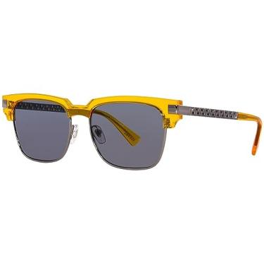 Imagem de Versace VE4447 541280 Óculos de sol transparente amarelo/azul escuro formato quadrado 55 mm