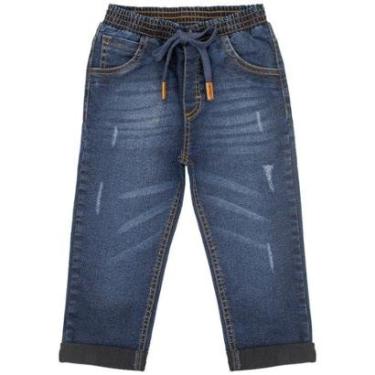 Imagem de Calça Infantil Look Jeans Elástico Jeans - UNICA - 02-Masculino