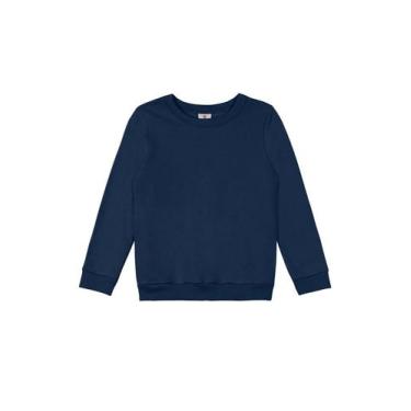 Imagem de Blusão básico infantil menina em moletom Brandili-Azul, 1, Azul