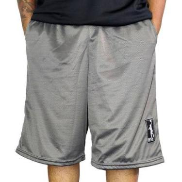 Imagem de Bermuda Basquete M10 Classic Básica Hex-Dry Cinza-Masculino