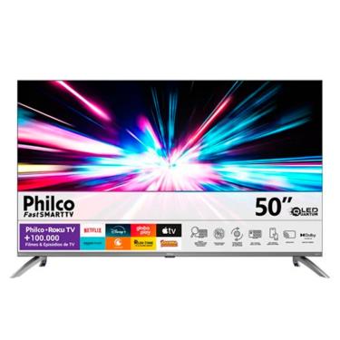 Imagem de TV Smart Philco QLED 4k 50" Roku HDR10 Dolby Audio 4 HDMI 