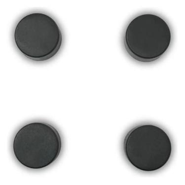 Imagem de KIT 4 unid Ponteira Pé Cadeira Redonda 1 Borracha - Dtools