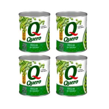 Imagem de Ervilha em Conserva Lata 170g Quero - Kit com 4 Latas