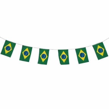 Imagem de Bandeiras Do Brasil Copa Do Mundo Enfeitar 20 Metros - DREAMINBOX