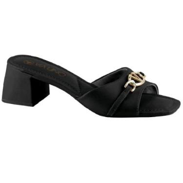 Imagem de Tamanco via uno salto bloco ref 855036ssavv feminino, 35, Preto, Preto