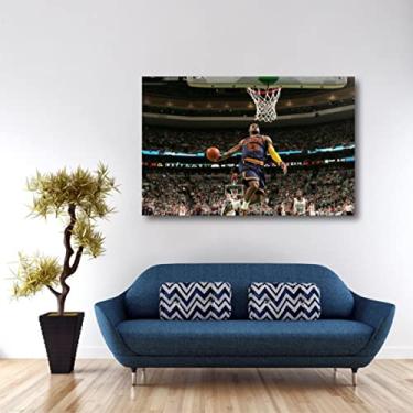 Imagem de Quadro decorativo LeBron James Enterrando NBA Tela em Tecido