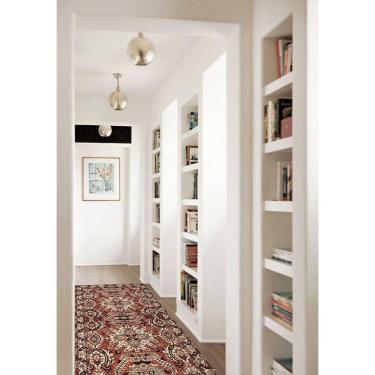 Imagem de Tapete Passadeira Quarto Moderno Retangular Persa Vermelho 240x66 cm