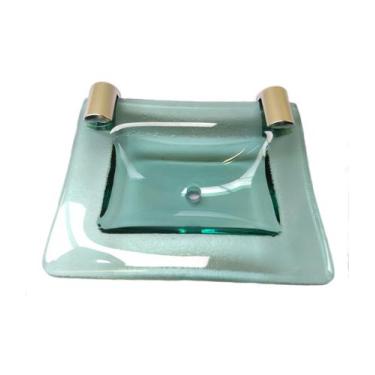 Imagem de Saboneteira Reta Porta Sabonete 150 X 120 X 10 Em Vidro Verde - Aciole