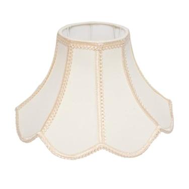 Imagem de Cúpula de Abajur Especial Formato Paris Média 22cm x 10cm x 30cm Tecido Algodão Revestimento em Acetato Encaixe Nacional 3,5cm (Bege)