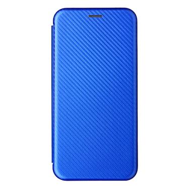 Imagem de GOGODOG Case Cover compatível com Samsung Galaxy M52 5G Dê a volta capa capas e capas cobertura total ultra fina mate anti-deslizamento de arranhões resistente em fibra de carbono (BLU)