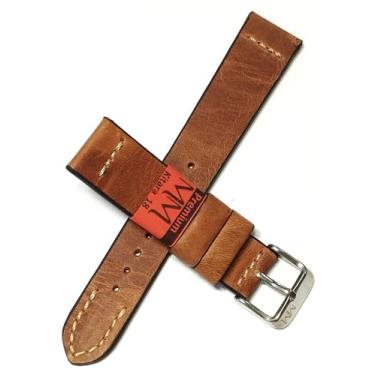 Imagem de Genérico, Pulseira Couro Relógio Luminor, Panerai Vintage, Mod. Kitara.LC100 Tamanho:24 mm;Cor:Marrom Havana